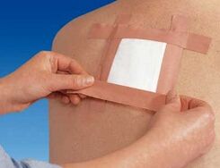 Utilizzo di un cerotto terapeutico per il mal di schiena